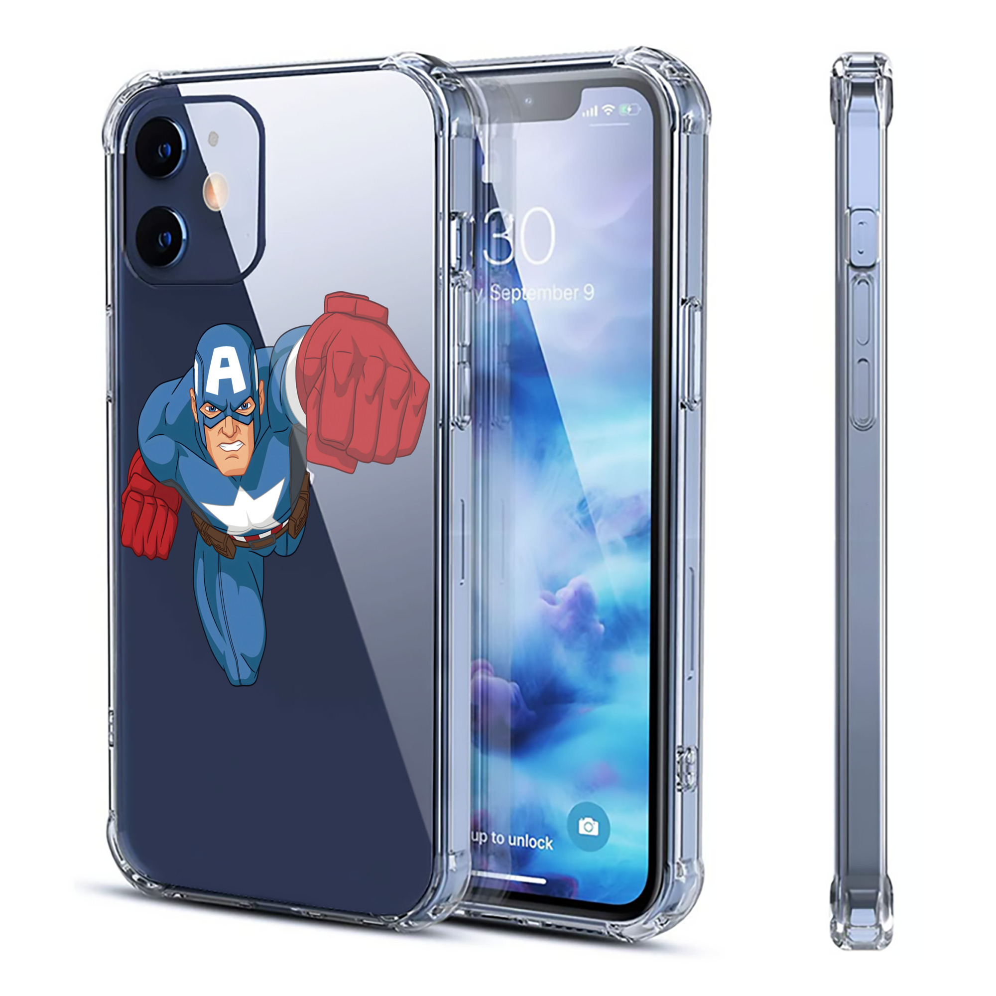 （画像用） アベンジャーズ The Avengers 【iPhone 12シリーズ対応】透明スマホケース（クリアソフトケース）